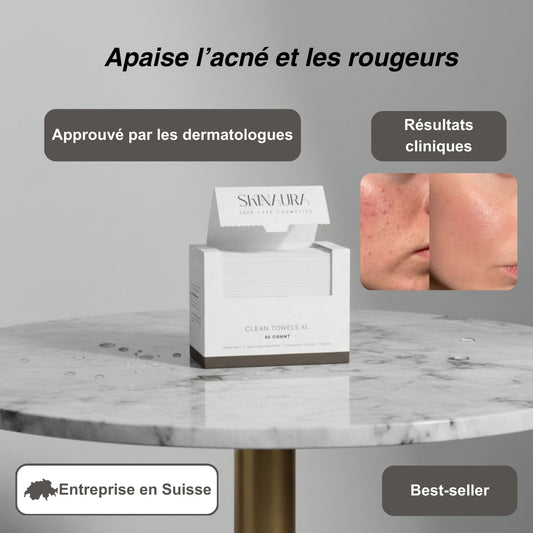 Lingettes Visage Jetable - apaise acné et rougeurs